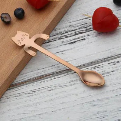 Stainless Steel Cat Teaspoon-What About Noah