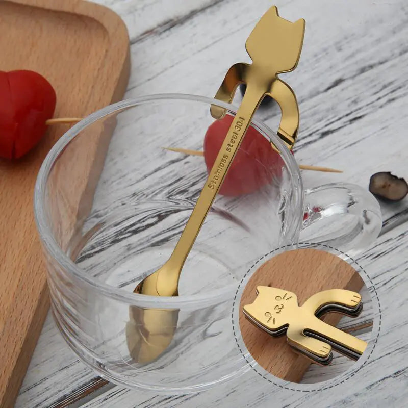 Stainless Steel Cat Teaspoon-What About Noah