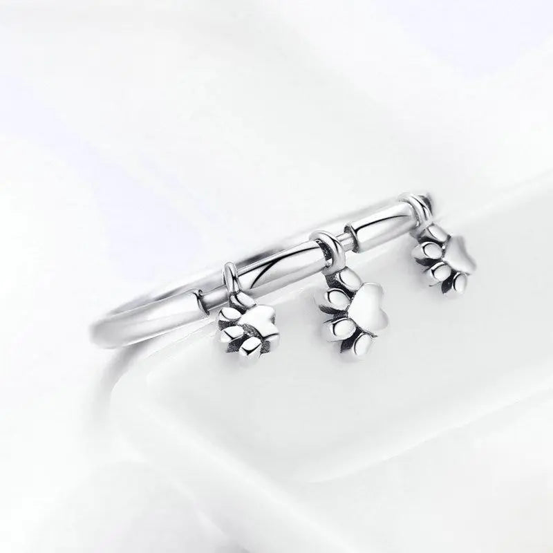 Sterling Silver Triple Paw Ring-What About Noah