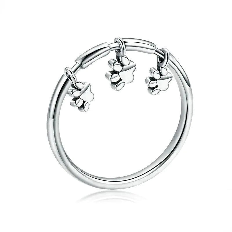 Sterling Silver Triple Paw Ring-What About Noah