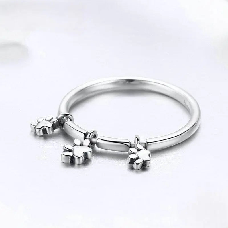 Sterling Silver Triple Paw Ring-What About Noah