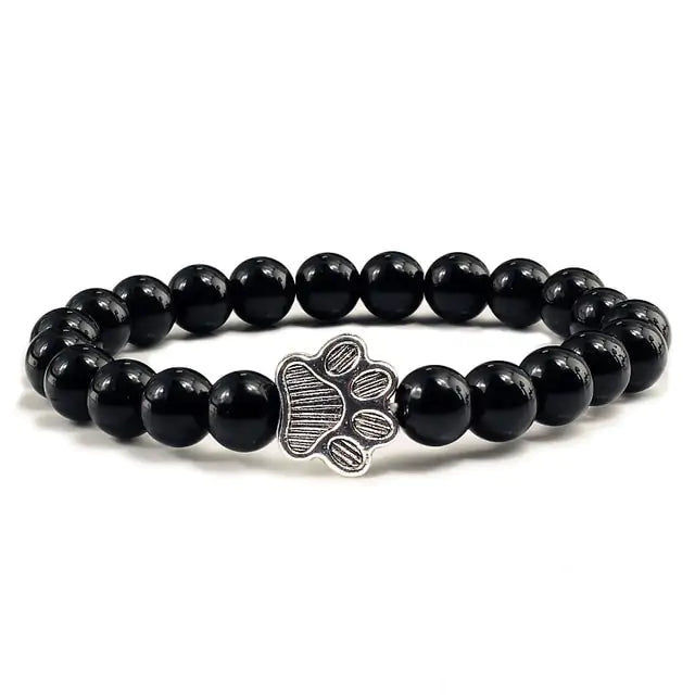 Stone Paw Print Charm Bracelet-What About Noah