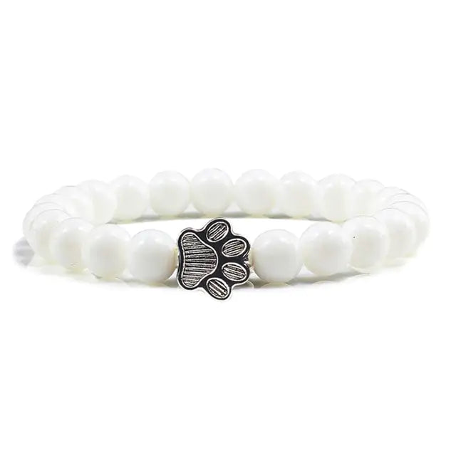 Stone Paw Print Charm Bracelet-What About Noah