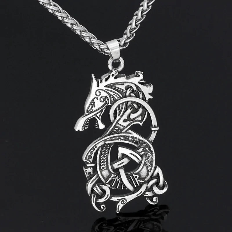 Viking Dragon Pendant Necklace-What About Noah