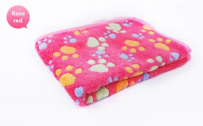 Warm Fleece Paw Print Pet Bed-What About Noah