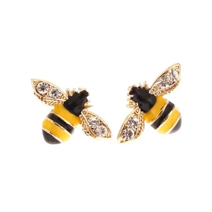 Winged Bee Stud Earrings-What About Noah