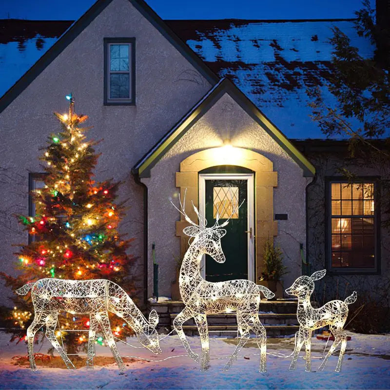 Wrought Iron Deer LED Lights-What About Noah