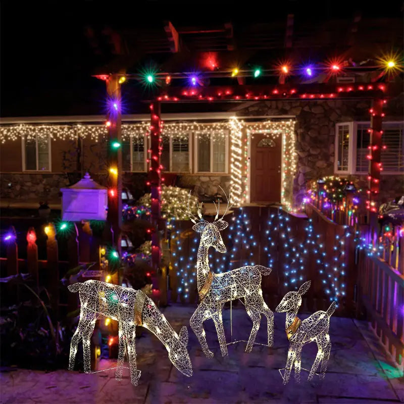 Wrought Iron Deer LED Lights-What About Noah