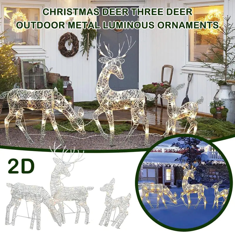 Wrought Iron Deer LED Lights-What About Noah