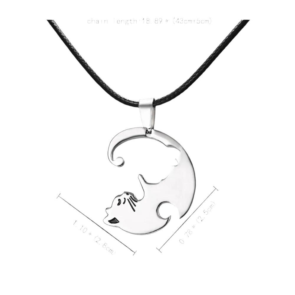 Yin Yang Cat Pendant Necklace-What About Noah