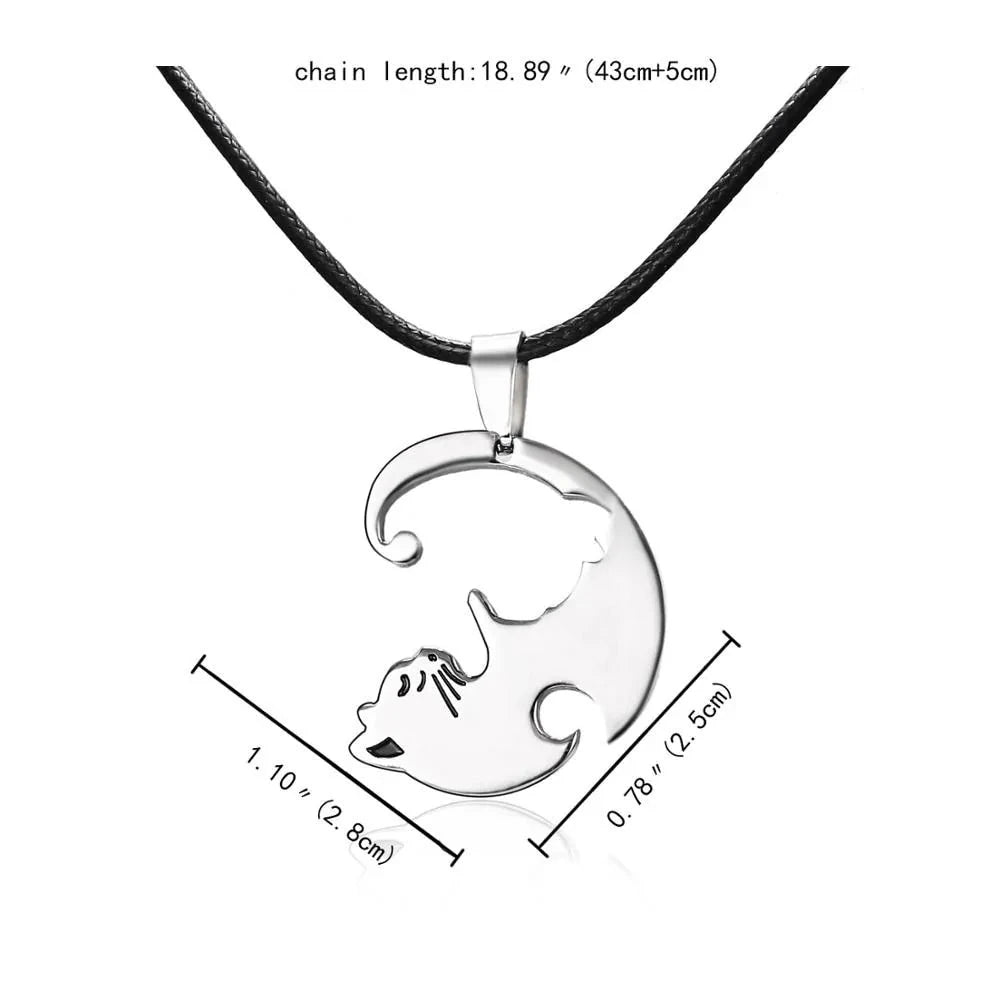 Yin Yang Cat Pendant Necklace-What About Noah