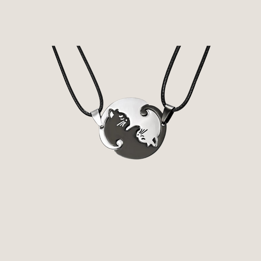 Yin Yang Cat Pendant Necklace-What About Noah