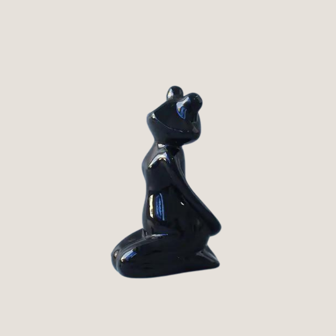 Yoga Frog Ceramic Figurines-What About Noah