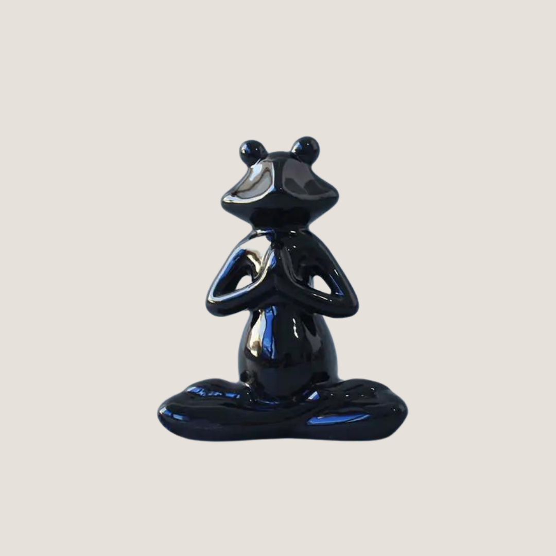 Yoga Frog Ceramic Figurines-What About Noah